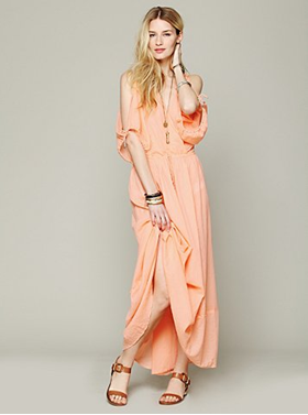 apricot dress