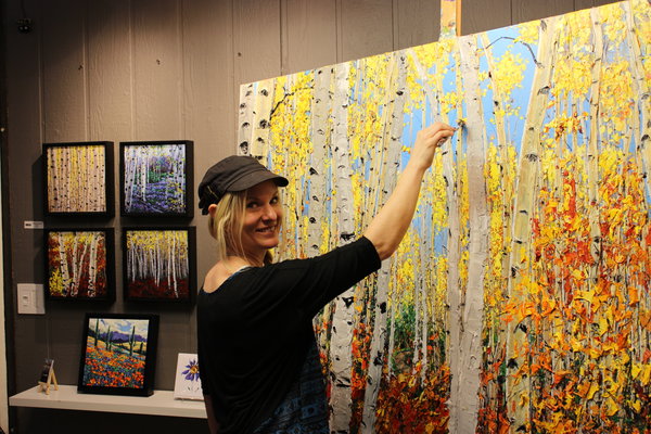 rsz jennifer vranes painting at the celebration of fine art