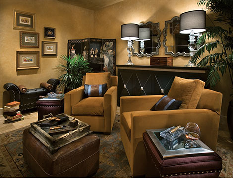 afm designer showhouse cigar room