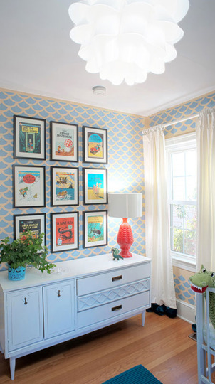 Wall Stencil Nursery Resize