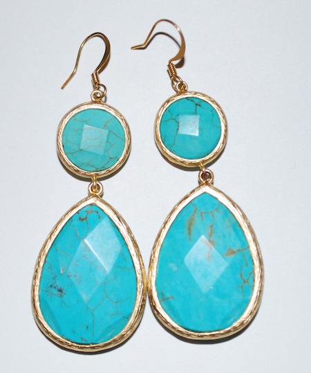 Allison Lauren Blue Dangle Earrings