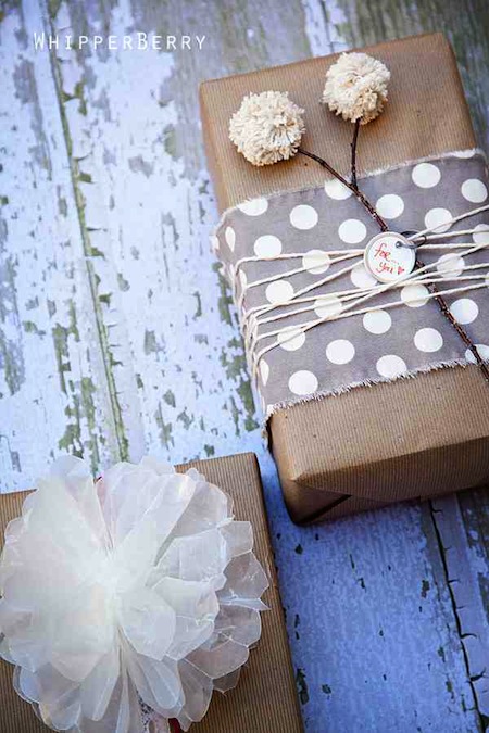 Gift Wrap Pom Pom Style