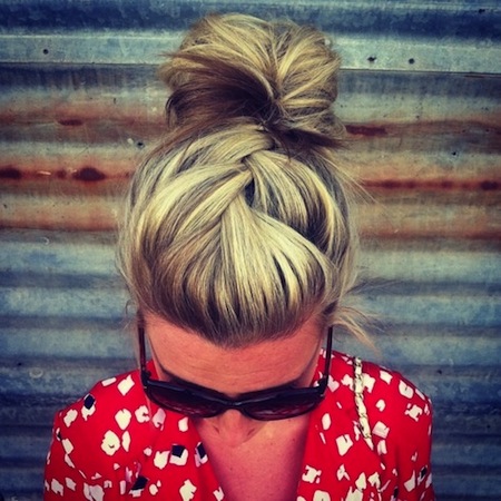 Hair Style Top French Braid Bun