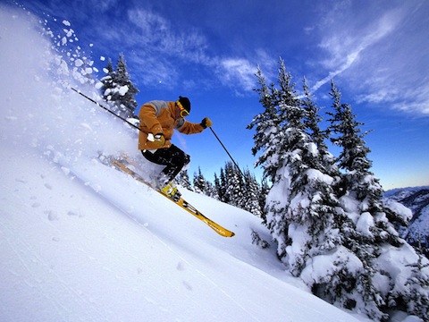 skiing