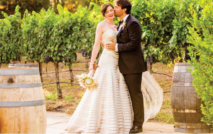 vineyard patio calistoga ranch elopement