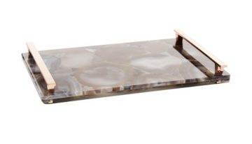 Stone Tray In Tan Banded Agate, $495 Stone Tray In Tan Banded Agate, $495