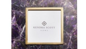 Stone Photo Frame In Chevron Amethyst, $175 Stone Photo Frame In Chevron Amethyst, $175