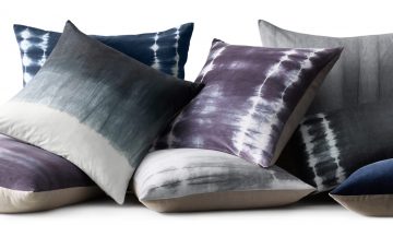 Hand-Dyed Shibori Velvet Pillow Cover Hand-Dyed Shibori Velvet Pillow Cover