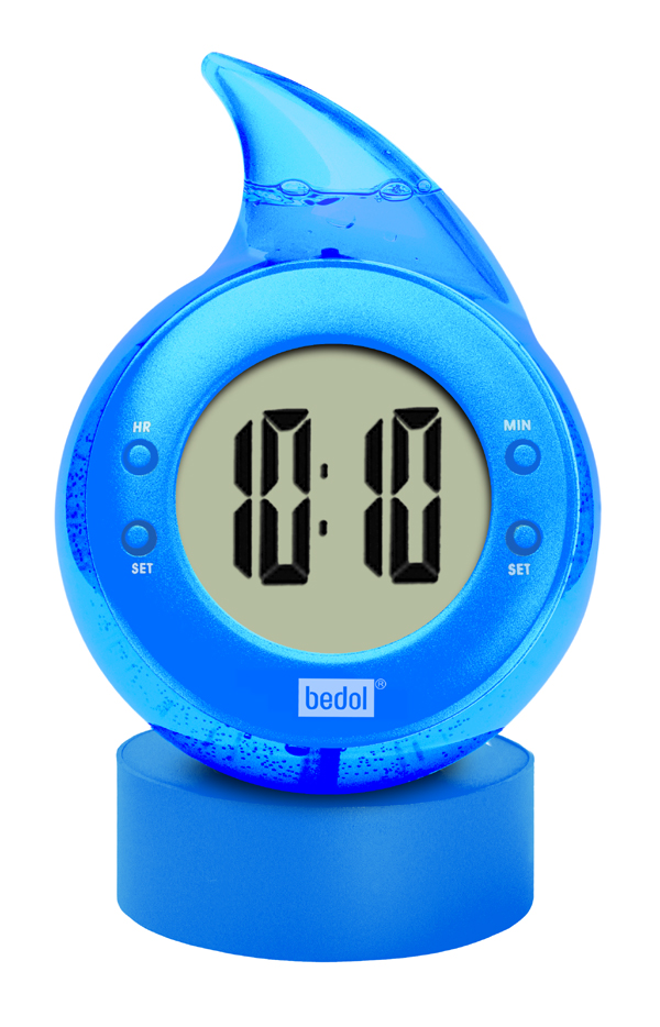 The Bedol WaterPowered Clock is a colorful and fun addition to any