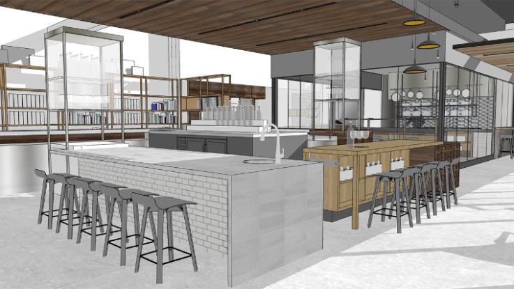 The hotel bar