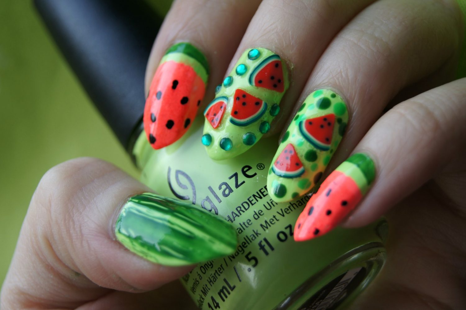 Watermelon Nail Art Tutorial - wide 7