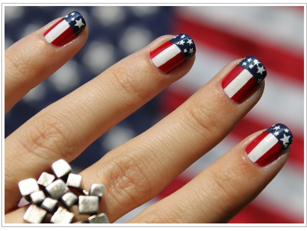 USA Flag Nail Art - wide 3
