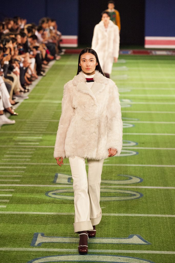 Model on the runway for the Tommy Hilfiger Fall 2015 Runway Fashion Show in Beijing, China, May 26, 2015.